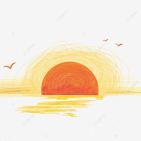 Sun Rise Drawing Simple, Rising Sun Drawing, Sun Rise Drawing, Sunrise Drawing Simple, Sunrise Doodle, Rise Drawing, Sunset Doodle, Greece Scrapbook, Sunset Graphic Design