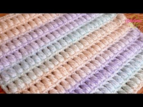 EASY CROCHET: The Puff Moss Stitch - 2 row repeat pattern! - YouTube 2 Row Repeat Crochet Patterns, Moss Crochet Stitch, Moss Crochet, Crochet Rows, Puff Stitch, Moss Stitch, Repeat Pattern, Stitch 2, Crochet Stitch