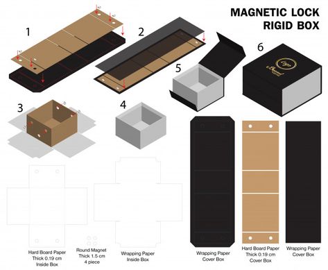 Rigid magnet box template 3d mockup with dieline Box Packaging Templates, Wine Bottle Box, Template Paper, Packaging Template Design, 3d Mockup, Packaging Diy, Magnetic Gift Box, Modern Business Cards Design, Diy Cadeau