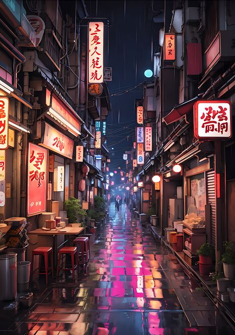 Light up your style with my 'Tokyo Nights' design! This idea takes you straight to the neon-lit streets of Japan with vibrant signs and a cool, urban vibe. Check my shop! 🫰 #neonstreet #japanvibe #rainynight #tokyonights #oldneons #artistic #aesthetic #anime #animestyle #popular #art #shop #sticker #tshirtdesign #cool Streets Of Japan Aesthetic, Japan Neon Lights, Night In Tokyo Aesthetic, Tokyo Neon Lights, Tokyo Street Painting, Tokyo Night Market, Japanese Streets Night, Urban Japan Aesthetic, Tokyo Streets Aesthetic