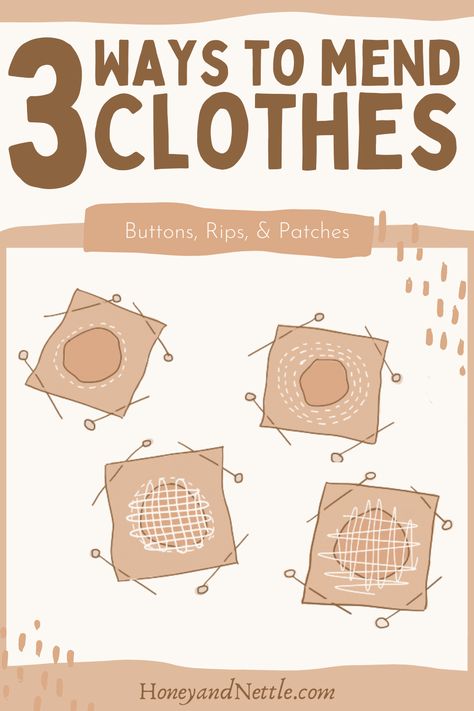 How To Mend A Hole In Linen, Mending Tshirt Holes, How To Mend Clothes, Creative Ways To Patch Holes In Clothes, Patch A Hole In A Shirt, Mending Holes In Clothes, Visible Mending Patch, How To Patch Holes In Clothes, Hole Repair Clothes