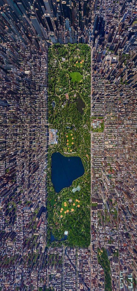 Awesome picture of Central Park, New York Greenwich Village, Kota New York, Voyage New York, Fotografi Kota, Aerial Images, City That Never Sleeps, Famous Landmarks, Aerial Photo, Famous Places