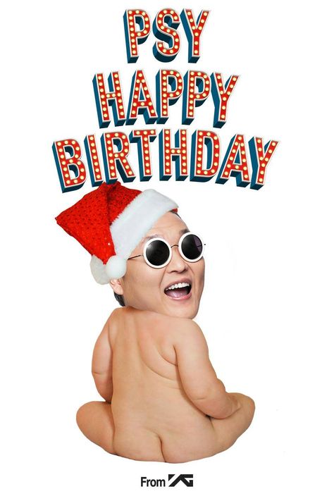 YG Entertainment says happy birthday to Psy with humorous picture | http://www.allkpop.com/article/2014/12/yg-entertainment-says-happy-birthday-to-psy-with-humorous-picture Happy Birthday Kpop, Birthday Kpop, Korean Variety Shows, Yg Family, Life Update, All About Kpop, Family Entertainment, Korean Music, Mp3 Music