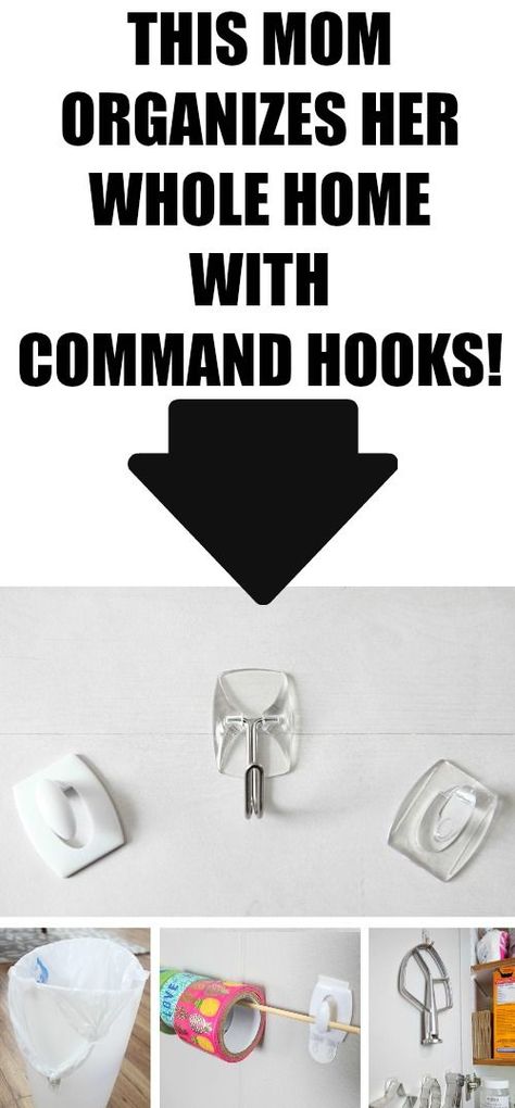 These amazing uses for Command Hooks are SO SMART! #CommandHooks #Organizing #Organization #LifeHacks Organisation, Bathroom Diy Storage, Apartment Organization Diy, Craft Closet Organization, Office Organization Tips, Small Apartment Organization, Camper Organization, Kitchen Storage Hacks, Dorm Room Hacks