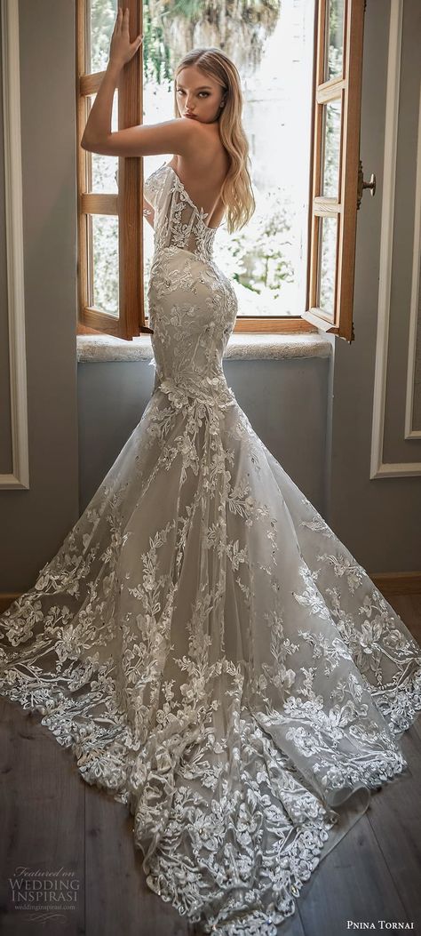 pnina tornai 2022 love bridal strapless sweetheart neckline fully embellished lace fit flare mermaid wedding dress chapel train (15) bv -- Love by Pnina Tornai 2022 Wedding Dresses | Wedding Inspirasi #wedding #weddings #bridal #weddingdress #weddingdresses #bride #fashion #collection:Love #label:PninaTornai #week:362021 #year:2022 ~ Pnina Tornai, Pnina Tornai Wedding Dresses, Exotic Wedding Dress, Corset Mermaid Wedding Dress, Wedding Dress With Flowers, 2022 Wedding Dresses, Wedding Dresses 2022, Pnina Tornai Wedding Dress, Glitter Wedding Dress