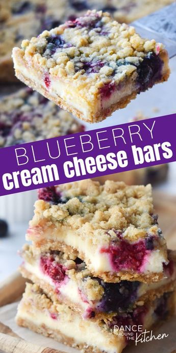 Blueberry Cream Cheese Bars, Blueberry Desserts Recipes, Cheese Bars, Cream Cheese Bars, Bolo Fit, Oat Crumble, Blueberry Cream Cheese, Blueberry Desserts, Dessert Bar Recipe