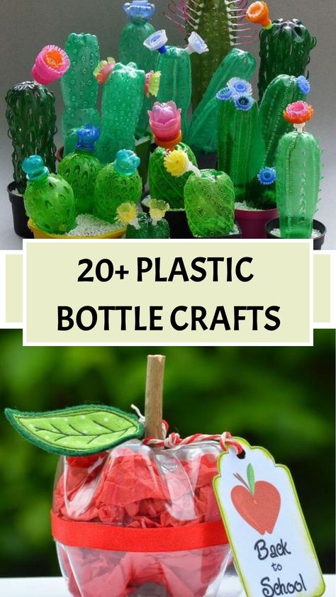 20+ Plastic Bottle Crafts Crafts With Plastic Containers, Craft From Water Bottles, Recycled Water Bottle Art, Diy Detergent Bottle Crafts, Two Liter Bottle Crafts, Upcycling Ideas For Kids, Plastic Milk Bottle Crafts, Diy Bottle Crafts Plastic Recycling, Recycled Plastic Crafts