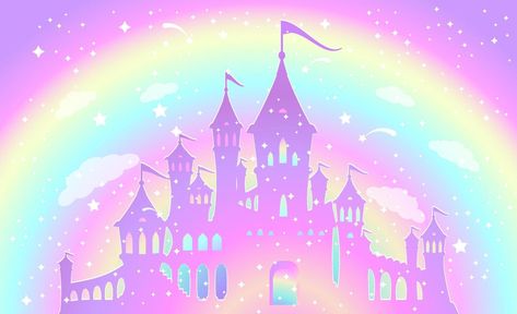 Disney Princess Castle Background, Princess Theme Background, Princess Background Wallpapers, Disney Castle Background, Disney Princess Background, Tinkerbell Invitations, Princess Background, Magical Background, Rainbow Castle