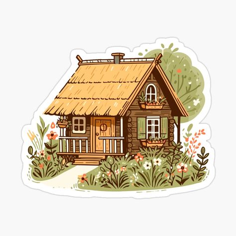 Get my art printed on awesome products. Support me at Redbubble #RBandME: https://www.redbubble.com/i/sticker/Cabin-Cottagecore-aesthetic-by-GlobalDesigns/153814200.EJUG5?asc=u #cottagecore #cute #animal #cottage #frog #farm #farmcore #cascade #bike #bicycle #cat #mushroom #mushrooms #sun Cottagecore Sticker Sheet, Cottagecore Stickers Printable, Cottage Stickers, Cabin Cottagecore, Farmcore Aesthetic, English Stickers, Cottagecore Stickers, Cottagecore Cat, Cat Mushroom