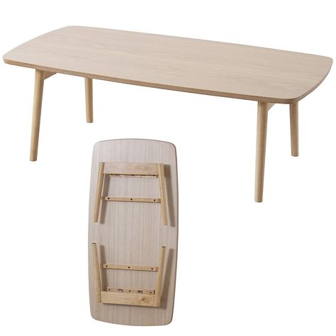 PRICES MAY VARY. Folding Legs Coffee Center Table Natural Yellow Oak Color, Modern, Contemporary, Home and Living, High Quality Natural Solid Rubber Wood and Natural Wooden Yellow Oak Materials. Product Opened Size: W41.3" x D20.5" x H13.8" Inches / Table Height: 13.8" Inches from ground. Legs Folded Size: W41.3" x D20.5" x H3.9" Inches / able storage under sofa, bed for small space. Natural Yellow Oak and Rubberwood Material / Product Display Weight: 22 LB (10kg) Sturdy, Durable and Horizontal Small Foldable Table, Foldable Coffee Table, Folding Coffee Table, Bamboo Coffee Table, Beds For Small Spaces, Coffee Center, Foldable Table, Small Balcony Decor, Coffee Tables For Sale