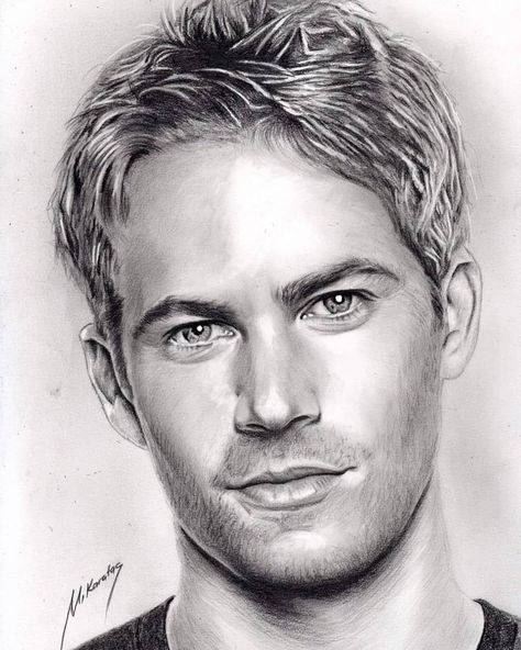 Paul Walker, Pencil Portrait Drawing, Realistic Pencil Drawings, Celebrity Caricatures, Celebrity Drawings, 인물 드로잉, Portrait Sketches, Celebrity Portraits, Pencil Art Drawings