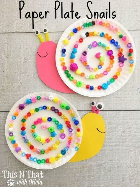 What a great way to make a decorative snail craft. Add colored beads and wiggly eyes and you have a great art. # Snails Craft, Snail Craft, Kerajinan Diy, Kraf Diy, Hiasan Bilik, Aktivitas Montessori, Summer Crafts For Kids, Spring Crafts For Kids, Daycare Crafts