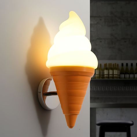 The Simple Ice Cream Wall Lamp casts a sophisticated, elegant glow and is sure to add a touch of luxe to any room. Skillfully crafted from iron, its sleek, minimalist design adds an artistic dimension to décor while brightening up any space. Create an opulent atmosphere with its graceful, exclusive style. 
 STANDARD SIZE (PICTURED) 
 
 Size: Dia 19cm x H 43cm /  7.4 x H 16.9 
 
 
 
 DETAILS 
 
 Material:   Iron, PMMA. 
 
 Body Color: Orange, Pink, Green, Black, Gray. 
 Shade Color:  White . Simple Ice Cream, Cream Walls, Body Color, Lamp Sets, Energy Star, Body Colour, Picture Sizes, Warm Light, 16 9