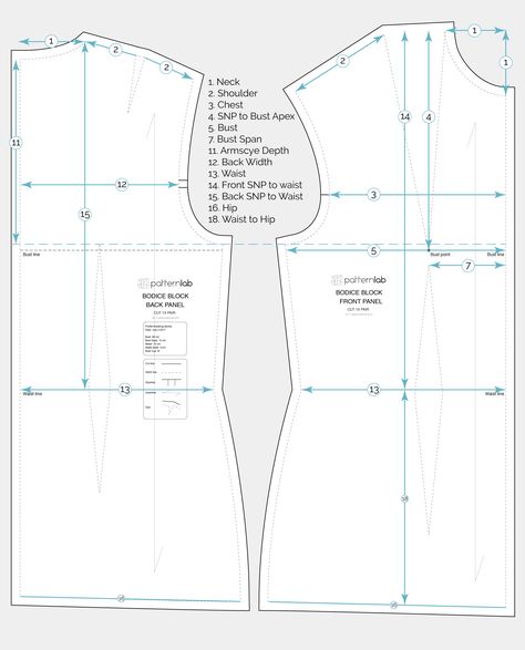 How To Fit A Dress, Human Diagram, Basic Bodice Block Pattern Drafting, Pattern Drafting Tutorials Blouses, Basic Blouse Pattern, Color Diagram, Torso Anatomy, Human Torso, Pattern Drafting Bodice