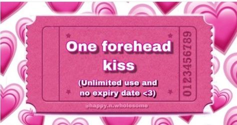 Amigurumi Patterns, Free Kisses Coupon Aesthetic, Ticket Ideas For Boyfriend, Spicy Coupons For Boyfriend, Cute Tickets For Boyfriend, Cute Tickets, Forehead Kiss, Coupons For Boyfriend, Creative Gifts For Boyfriend