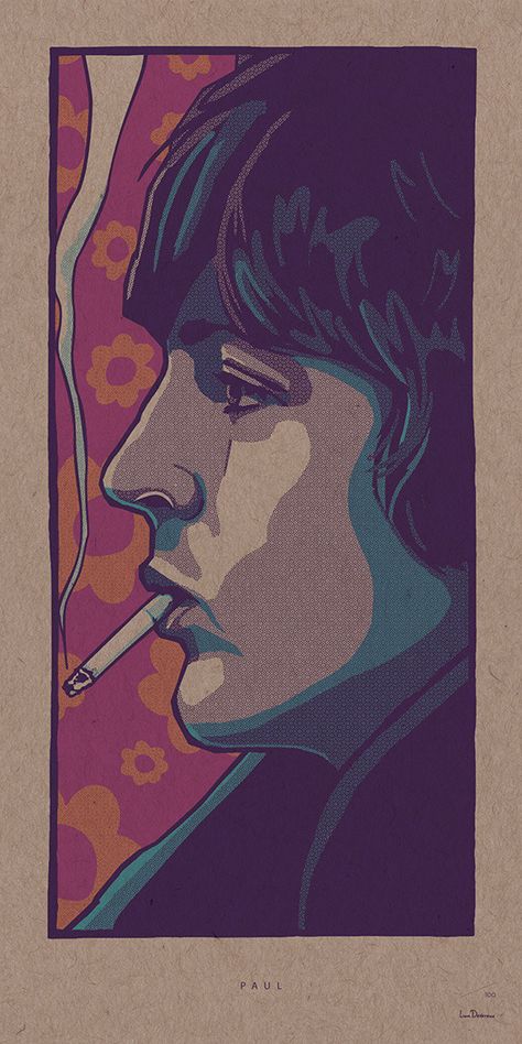 liamdevereux on Tumblr Paul Mccartney Aesthetic Wallpaper, Beatles Illustration, Beatles Painting, Beatles Drawing, 2023 Illustration, Beatles Artwork, Paul Is Dead, Zeppelin Art, Beatles Wallpaper