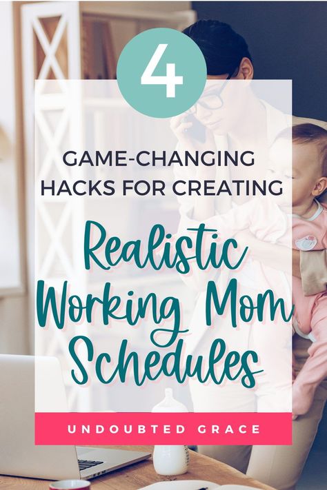 Creating a working mom schedule can be hard to do but it isn't impossible. Learn a simple 4 step process for creating sustainable routines. Plus get tips for maintaining it! #workingmomtips #dailyroutines #momschedules Wahm Schedule Daily Routines, Schedule For Working Mom Daily Routines, Daily Routine For Working Moms, Morning Routine Working Mom, Working Mom Schedule Daily Routines, Full Time Working Mom Schedule, Working Parents Schedule, Daily Schedule For Moms, Wahm Schedule