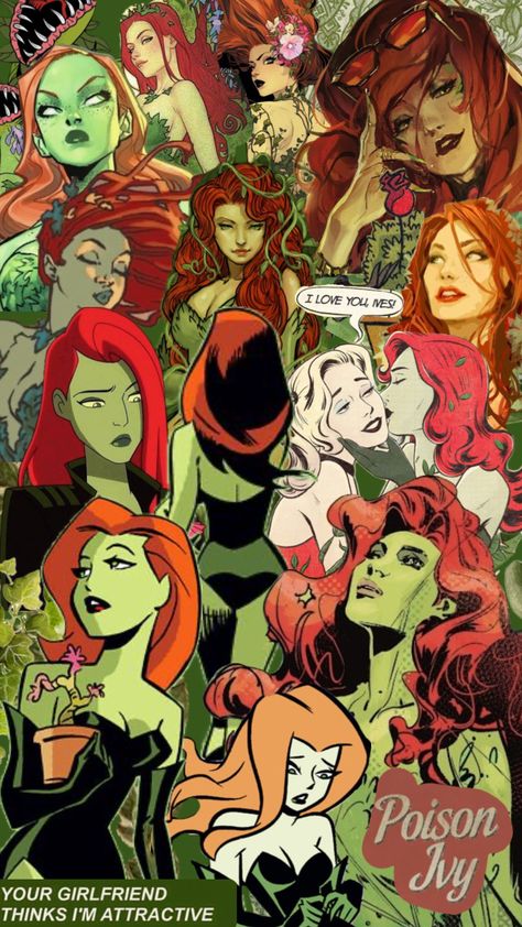 Poison ivy wallpaper Poison Ivy Wallpaper, Poison Ivy Character, Ivy Wallpaper, Cool Backrounds, Dc Poison Ivy, Gotham Sirens, Poison Ivy Cosplay, Scifi Fantasy Art, Green Witch