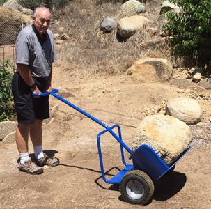 Move large rocks with the Potwheelz hand truck! Large Backyard Landscaping Ideas, Moving Tools, Large Backyard Landscaping, Hand Trucks, Landscaping With Large Rocks, Farm Tools, Large Backyard, Construction Tools, Backyard Landscaping Ideas