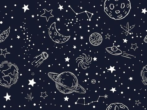 Spacecraft Illustration, Sketch Moon, Rainbow Color Background, Moon Vector, Pattern Sketch, Moon Space, Galaxy Pattern, Star Illustration, Sky Stars