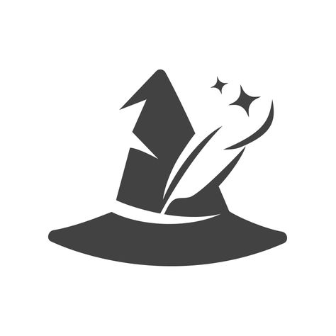 Wizard hat and feather logo design by Unipen, selected for LogoLounge Book 11. #logos #logo #wizard #hat #feather #magic #branding #design Feather Logo Design, Feather Magic, Wizards Logo, N Logo Design, Fantasy Logo, Feather Logo, Logo Design Competition, Logo Design Love, Mobile Logo