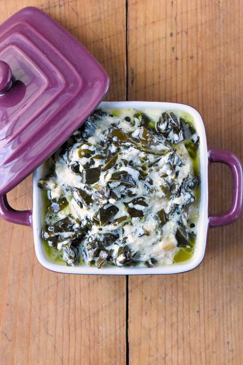 Creamy Collard Greens Recipe, Collard Greens Recipe, Green Products, Collard Greens, Granny Smith, Greens Recipe, Intentional Living, Yummy Sides, Carb Recipes