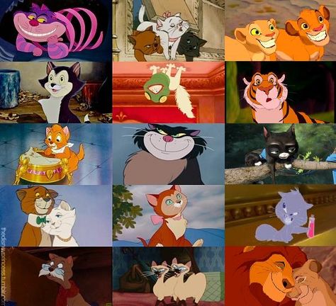 Day 5: Favorite Animal-Disney Cats (tied with Disney Dogs) Old Disney, Disney Cats, Gif Disney, 디즈니 캐릭터, Images Disney, Disney Animals, Art Disney, Disney Favorites, Disney Kids