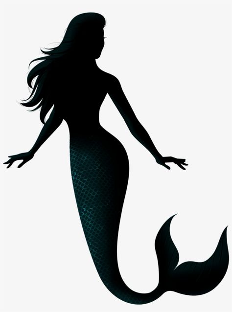 Mermaid Png Free, Mermaid Shilloute, Mermaid Sillouttes, Mermaid Silhouette Printable, Mermaid Silhouette Tattoo, How To Draw A Mermaid, Siren Silhouette, Mermaid Stencil, Mermaid Outline