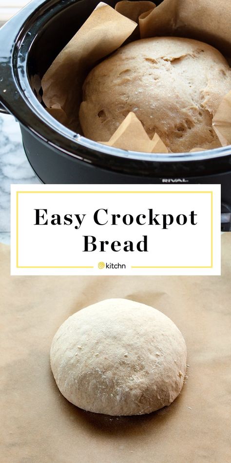 How To Make Bread in the Slow Cooker - Recipe | Kitchn Easy Crockpot Bread, Crockpot Bread, Crock Pot Bread, Slow Cooker Bread, Homemade Baked Bread, Bread Maker Recipes, Make Bread, Bread Machine Recipes, Crock Pot Slow Cooker