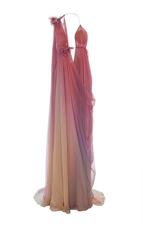 Ombré Grecian Gown by MARCHESA for Preorder on Moda Operandi                                                                                                                                                                                 More Grecian Gown, Marchesa Fashion, Marchesa Spring, Grecian Dress, First Meeting, Fantasy Gowns, Maternity Gowns, Marchesa, Spring 2017