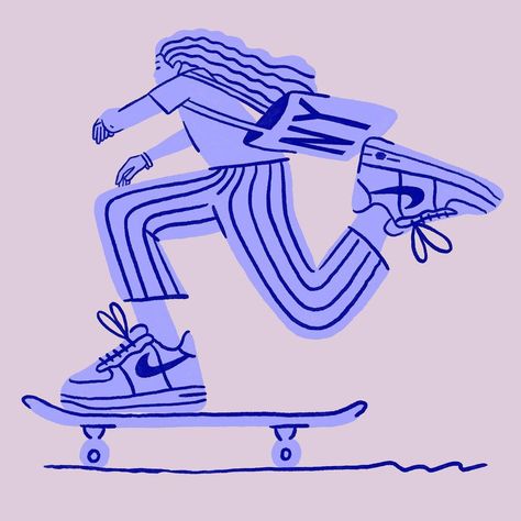 Nft Ideas, 달력 디자인, Frida Art, Skate Board, Arte Inspo, Illustration Inspiration, Flat Illustration, Illustration Character Design, Editorial Illustration