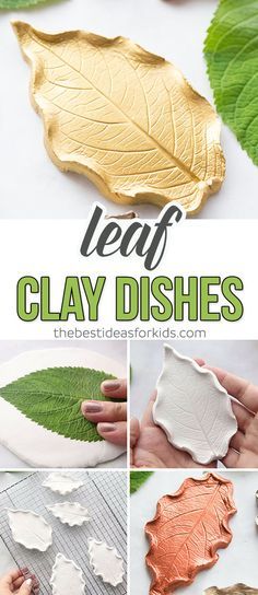 Clay Dishes, Leaf Clay, Clay Dish, Diy Dekor, Diy Leaves, Leaf Crafts, Fall Craft, Mason Jar Crafts Diy, Autumn Crafts