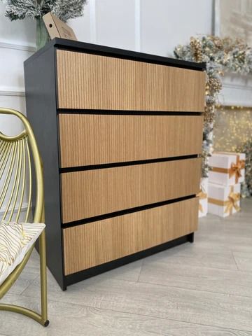 Furniture overlay panels (Ikea® Hacks) | Artvoom Malm Vanity Hack, Upcycled Ikea Malm Drawers, Upcycle Malm Drawers, Ikea Dresser Hack Malm, Mackapar Hack Ikea, Malm Upcycling, Malm Dresser Hack, Commode Malm Ikea, Ikea Malm Drawers