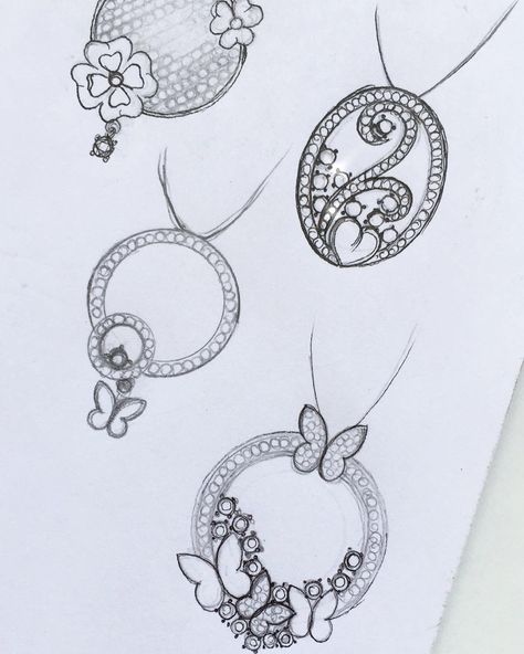 Croquis, Jewelry Drawing Design, Jewellery Pendant Design, Jewelry Sketches Design, Jewelry Design Sketch Drawings, Jewelry Design Necklace Drawing, Manual Jewellery Design Sketch, Jewelry Design Drawing Necklaces, Jewellery Design Sketches For Beginners