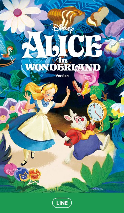 Leap back into the magical world of Alice in Wonderland with this lovely picture book theme! You'll feel like you're a part of the adventure as you explore your screens together with Alice. Updates supported for 180 days after sales end. Alice In Wonderland Poster Design, Alice In Wonderland Fanart, Vintage Disney Posters, Line Theme, Disney Lines, Alice In Wonderland Pictures, Alice In Wonderland Poster, Alice In Wonderland Illustrations, Theme Line