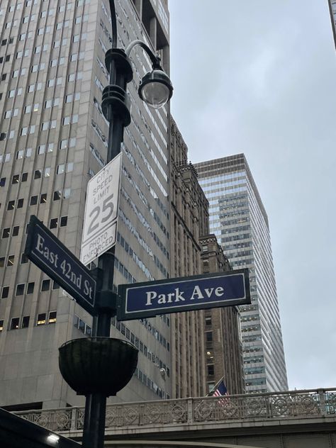 Models Off Duty, New York Street Signs, 42nd Street, Living In New York, Park Avenue, New York Street, Street Signs, Empire State, Dream Life