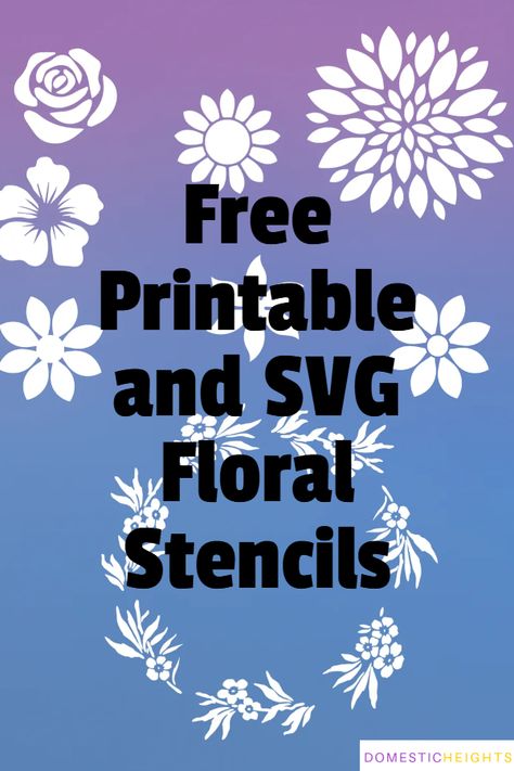 Flower Stencils Printables, Free Printable Flower Templates, Printable Flower Templates, Diy Stencil Patterns, Free Stencils Printables Templates, Printable Stencil Patterns, Flower Stencil Patterns, Stencils Printables Templates, Stencil Patterns Templates