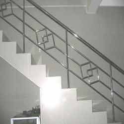 Stainless Steel Hand Railing | Saifi Craft Home | Manufacturer in Jamia  Nagar, Delhi | ID: 6763925233 Railing Kaca, Reling Design, درابزين السلم, Stainless Steel Stair Railing, Steel Stairs Design, Steel Grill Design, Stainless Steel Staircase, Steel Stair Railing, Hand Railing