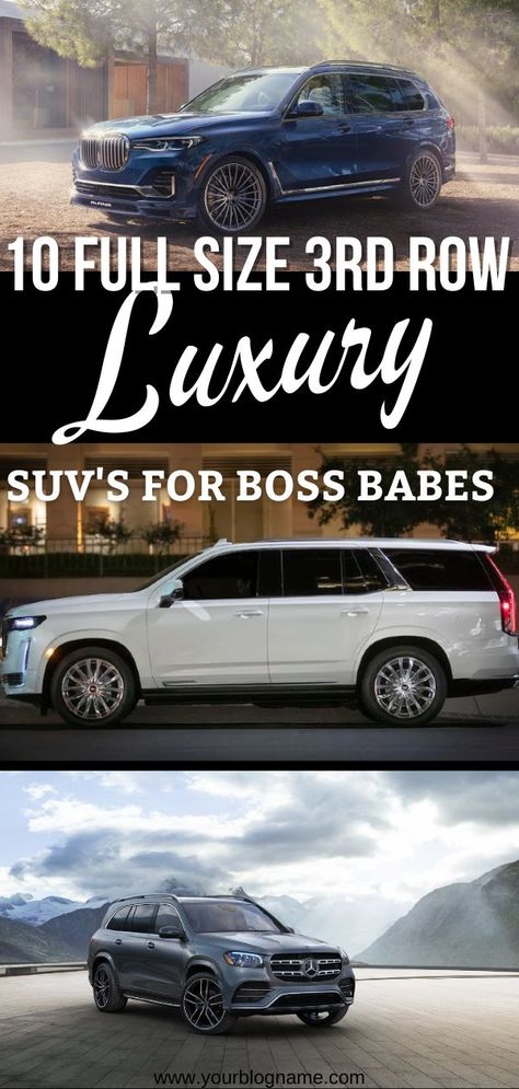 3rd row luxury SUVs Best 3rd Row Suv, Best Suv For Family, Affordable Suv, Luxury Suv Cars, Best Suv Cars, 3rd Row Suv, Best Family Cars, Family Suv, Full Size Suv