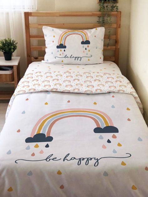 Woodland Nursery, Rainbow Pattern Design, Design Bed, Patterned Bedding, Kids Bedding Sets, Bed Linens, Bed Linen Sets, Rainbow Pattern, Linen Set