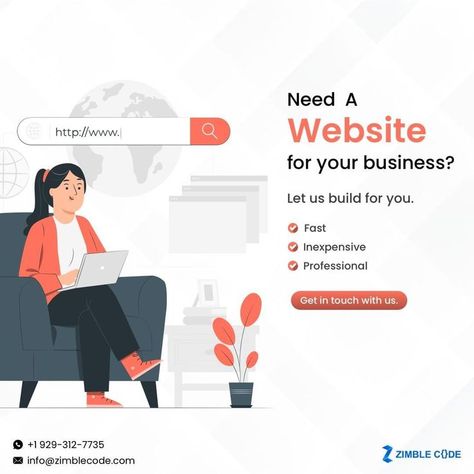 Do you need a #website for your business? We can build for you. Being a leading Mobile & Web development company, we have an experienced team of web developers that are helping businesses build secure and scalable Web Applications, Portals, and Solutions. Get in touch with us to discuss your website requirements in more detail. Feel free to call us at +1 929-312-7735 or drop us an email at info@zimblecode.com📧 . . #websitedevelopment #websitedevelopmentcompany #websitemaker #websolution Website Ads, Digital Advertising Design, Digital Marketing Design, Web Application Development, Social Media Marketing Business, Website Development Company, Marketing Software, Web Development Company, Custom Website