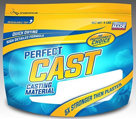 Cast & Paint 4lb PerfectCast Casting Material.  PerfectCast Casting Material is a non-toxic blend specially formulated to create the most accurately detailed and high quality casts from your molds Easy to mix and use, PerfectCast quickly hardens to perfection in 30-45 minutes Your finished cast will be 5 times stronger than ordinary plaster casts for durability and longevity Molde, How To Make Molds, Mold Casting, Types Of Mold, Casting Kit, Mold Kit, Hand Molding, Activity Kits, Garden Kits