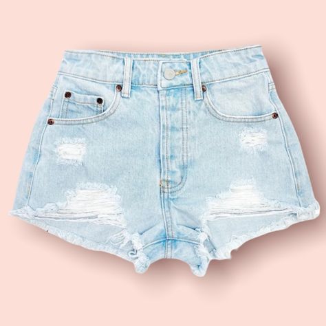 90s Fits, Jean Short Outfits, High Waisted Denim Shorts, Baby Blues, Style Jeans, Cute Jeans, Long Bob, High Waisted Shorts Denim, Cute Shorts