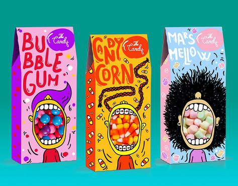 Candy Packaging projects | Photos, videos, logos, illustrations and branding on Behance Candy Brands Logo, Candy Box Design, Holiday Club, Candy Packaging, Food Pouch, Branding Design Packaging, Cool Packaging, Inspiring Photos, 3d Studio