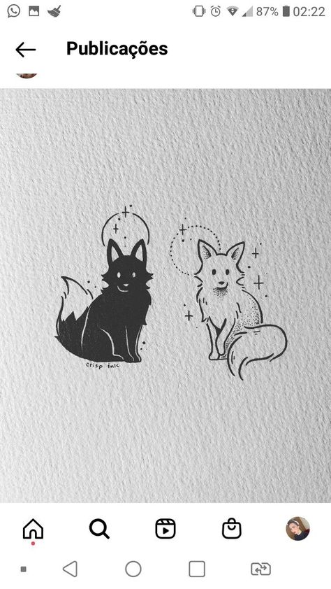 Tiny Fox Tattoo, Mini Friendship Tattoos, Tattoo Ideas Bff, Cute Friendship Tattoos, Drawing Bff, Bff Tattoo Ideas, Friendship Tattoo, Fox Tattoo Design, Matching Friend Tattoos