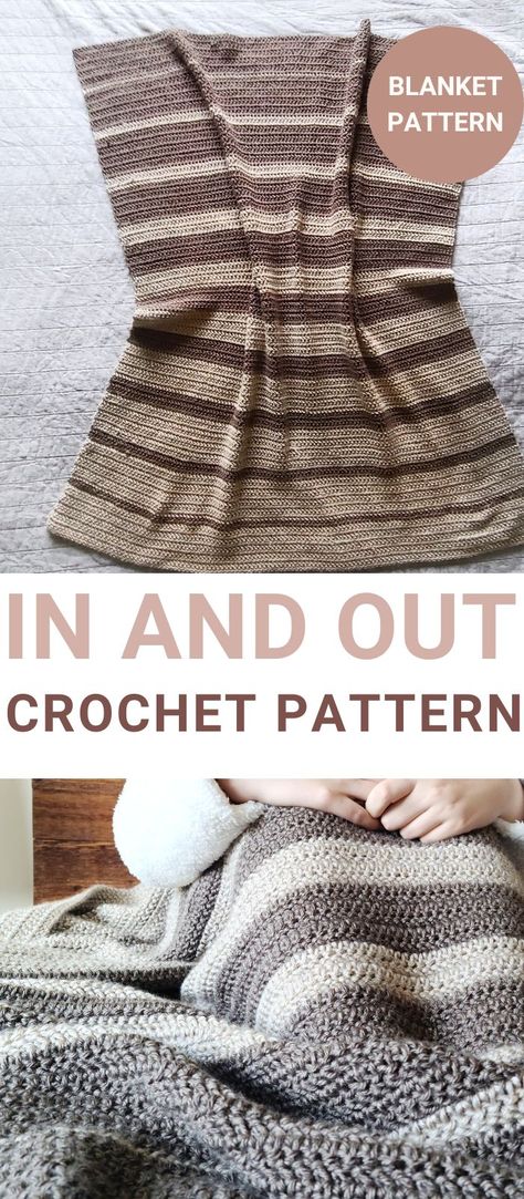 Two Color Crochet Blanket Patterns Free, Crochet Blankets For Teenage Boys, Two Colors Crochet Blanket, Multiple Crochet Stitch Blanket, Crochet Strip Blankets, Striped Blanket Crochet Pattern Free, Crochet Blanket Patterns Single Color, 2 Color Striped Crochet Blanket, Twin Size Crochet Blanket Pattern