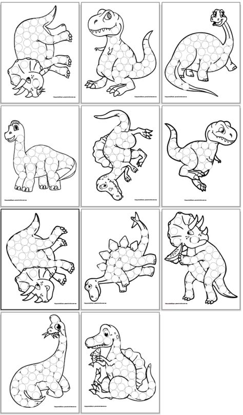 Dinosaur Printable Activities, Build A T Rex Printable, D Is For Dinosaur Printable, Dinosaur Social Studies Preschool, Dinosaur Dot Art, D Is For Dinosaur Preschool, Dinosaur Dot Painting, Dinosaur For Preschool Activities, Preschool Dinosaurs Activities