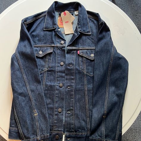 Levis Denim Jacket, Levis Jacket, Levis Denim, Levis Men, Mens Jackets, Levi's, Denim Jacket, Color Blue, Size Large