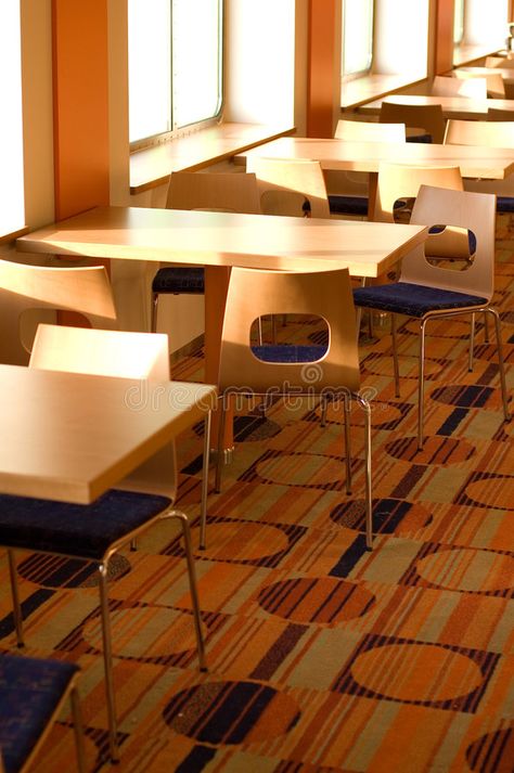Cafe table and chairs. Chairs and tables at a fast food cafe on a cruise ship , #Affiliate, #Chairs, #tables, #chairs, #Cafe, #table #ad Cafeteria Tables And Chairs, Cafe Table And Chairs, Cafeteria Table, Food Cafe, Chairs And Tables, Cafe Table, Tables Chairs, Steel Chair, Cafe Tables