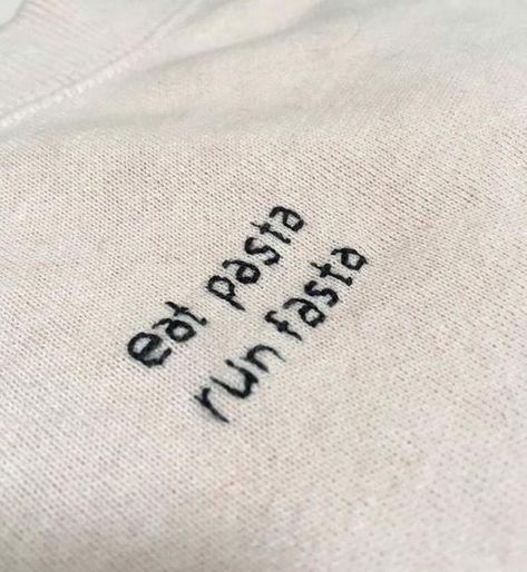 Adanola on Instagram: “THIS ☝🏻” Humour, Embroidery Phrases, Eat And Run, Hoodie Quotes, Music Quotes Lyrics Songs, Photo Composition, Outdoor Voices, Ropa Diy, Cloth Bag